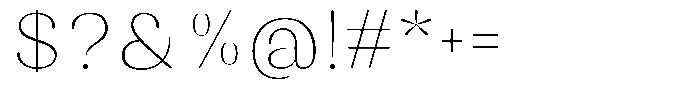 Juligraf Sans Thin Semi Expanded Font OTHER CHARS