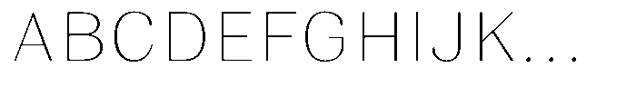 Juligraf Sans Thin Semi Expanded Font UPPERCASE