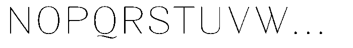 Juligraf Sans Thin Semi Expanded Font UPPERCASE