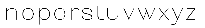 Juligraf Sans Thin Semi Expanded Font LOWERCASE
