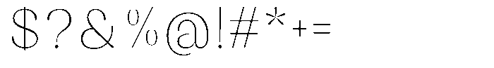 Juligraf Sans Thin Font OTHER CHARS