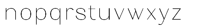 Juligraf Sans Thin Font LOWERCASE