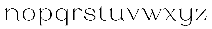 Juligraf Serif Alt Extra Light Sem Exp Font LOWERCASE