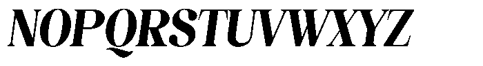 Juligraf Serif Black Condensed Italic Font UPPERCASE