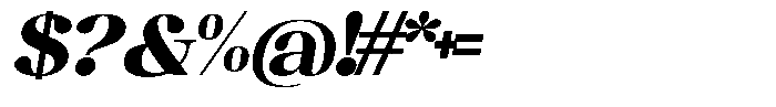 Juligraf Serif Black Sem Exp Italic Font OTHER CHARS