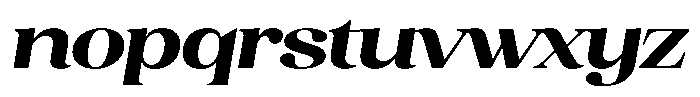 Juligraf Serif Black Sem Exp Italic Font LOWERCASE