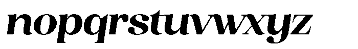 Juligraf Serif Black Sm Condensed Italic Font LOWERCASE