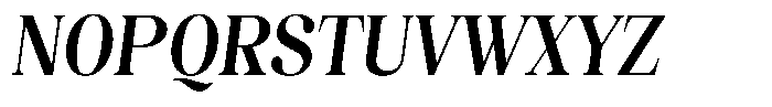 Juligraf Serif Bold Condensed Italic Font UPPERCASE