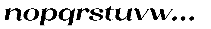 Juligraf Serif Bold Exp Italic Font LOWERCASE