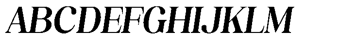 Juligraf Serif Bold Semi Condensed Italic Font UPPERCASE