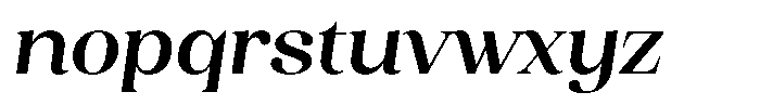 Juligraf Serif Bold Semi Condensed Italic Font LOWERCASE