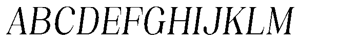 Juligraf Serif Condensed Italic Font UPPERCASE