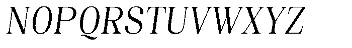 Juligraf Serif Condensed Italic Font UPPERCASE