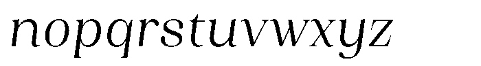 Juligraf Serif Condensed Italic Font LOWERCASE