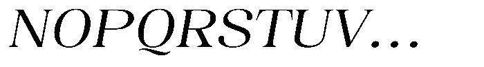 Juligraf Serif Expanded Italic Font UPPERCASE