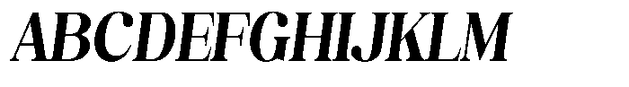 Juligraf Serif Extra Bold Condensed Italic Font UPPERCASE
