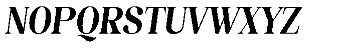 Juligraf Serif Extra Bold Condensed Italic Font UPPERCASE