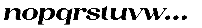 Juligraf Serif Extra Bold Exp Italic Font LOWERCASE
