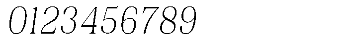 Juligraf Serif Extra Light Condensed Italic Font OTHER CHARS