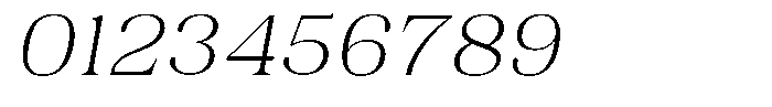 Juligraf Serif Extra Light Exp Italic Font OTHER CHARS