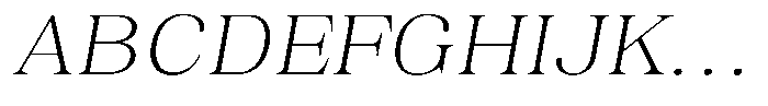 Juligraf Serif Extra Light Exp Italic Font UPPERCASE