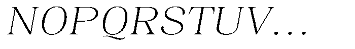 Juligraf Serif Extra Light Exp Italic Font UPPERCASE