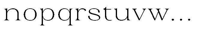 Juligraf Serif Extra Light Exp Font LOWERCASE