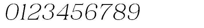 Juligraf Serif Extra Light Sem Exp Italic Font OTHER CHARS