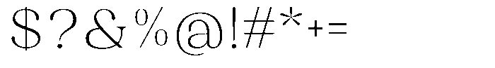 Juligraf Serif Extra Light Sem Exp Font OTHER CHARS