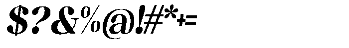 Juligraf Serif Extrabold Sm Condensed Italic Font OTHER CHARS