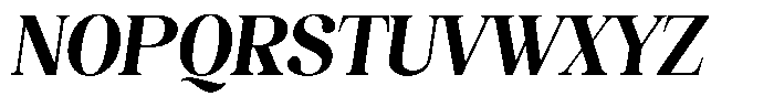 Juligraf Serif Extrabold Sm Condensed Italic Font UPPERCASE
