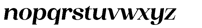 Juligraf Serif Extrabold Sm Condensed Italic Font LOWERCASE
