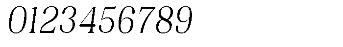 Juligraf Serif Light Condensed Italic Font OTHER CHARS