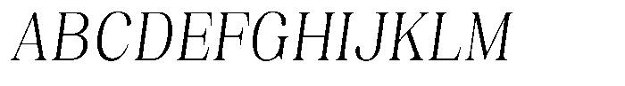 Juligraf Serif Light Condensed Italic Font UPPERCASE