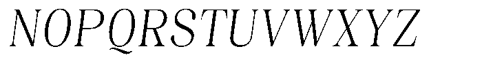 Juligraf Serif Light Condensed Italic Font UPPERCASE