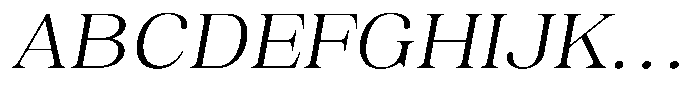 Juligraf Serif Light Exp Italic Font UPPERCASE