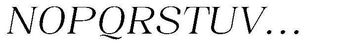 Juligraf Serif Light Exp Italic Font UPPERCASE