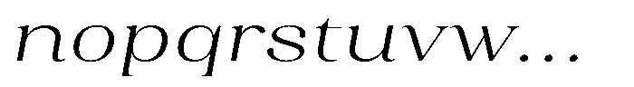 Juligraf Serif Light Exp Italic Font LOWERCASE