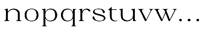 Juligraf Serif Light Expanded Font LOWERCASE