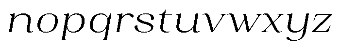 Juligraf Serif Light Sem Exp Italic Font LOWERCASE