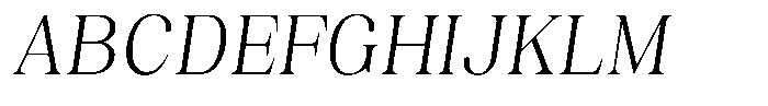 Juligraf Serif Light Sm Condensed Italic Font UPPERCASE