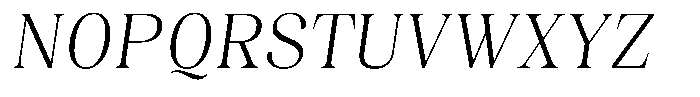 Juligraf Serif Light Sm Condensed Italic Font UPPERCASE