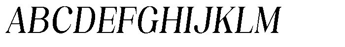 Juligraf Serif Medium Condensed Italic Font UPPERCASE