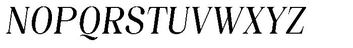 Juligraf Serif Medium Condensed Italic Font UPPERCASE