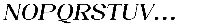 Juligraf Serif Medium Exp Italic Font UPPERCASE