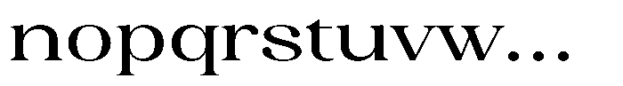 Juligraf Serif Medium Expanded Font LOWERCASE