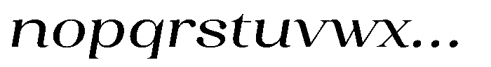 Juligraf Serif Medium Sem Exp Italic Font LOWERCASE