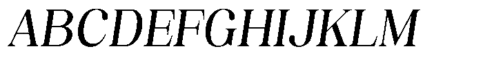 Juligraf Serif Medium Semi Condensed Italic Font UPPERCASE