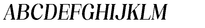 Juligraf Serif Sem Bold Condensed Italic Font UPPERCASE