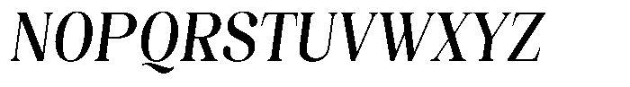 Juligraf Serif Sem Bold Condensed Italic Font UPPERCASE